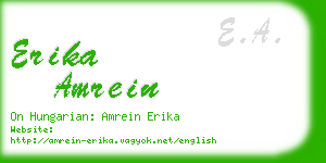 erika amrein business card